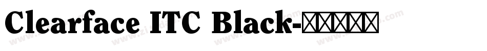 Clearface ITC Black字体转换